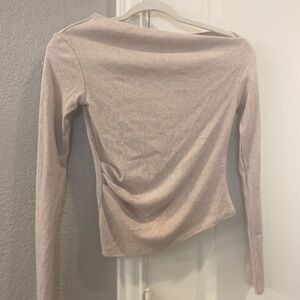 Zara Soft Beige Long Sleeve Top